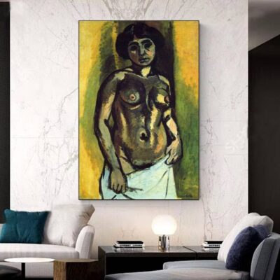 Nude Black and Gold by Henri Matisse Printed on Canvas