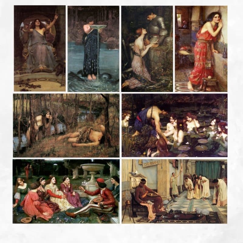 Paintings by John William Waterhouse Printed on Canvas