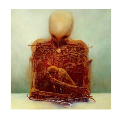 Untitled Paintings by Zdzislaw Beksinski Printed on Canvas - Image 2