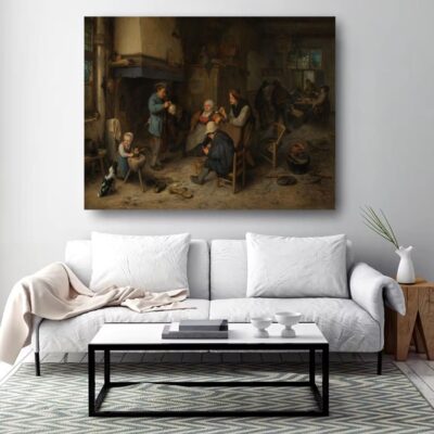 Adriaen van Ostade 1661 Peasants in an Interior