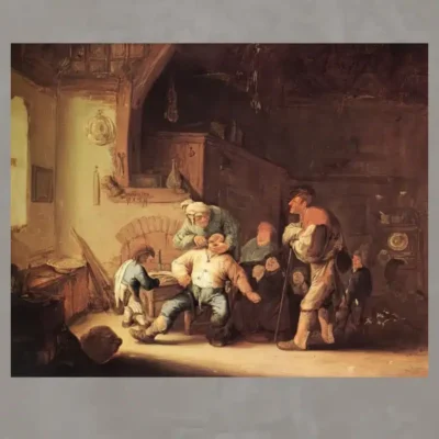 Barber Extracting a Tooth by Adriaen van Ostade