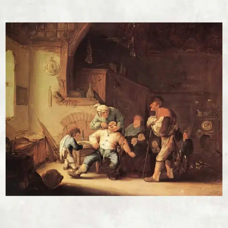 Barber Extracting a Tooth by Adriaen van Ostade