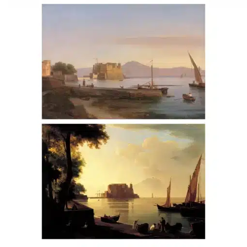 Castel dell'Ovo by Antonie Sminck Pitloo Printed on Canvas