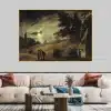 Dune Landscape by Moonlight by Adriaen Brouwer Printed on Canvas