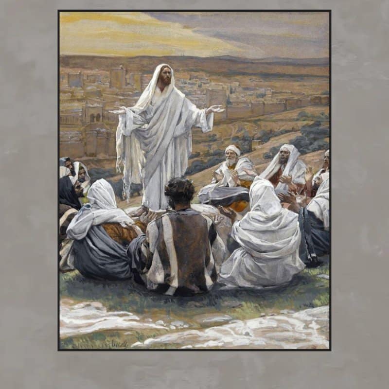 Jesus and His Disciples by James Tissot Printed on Canvas