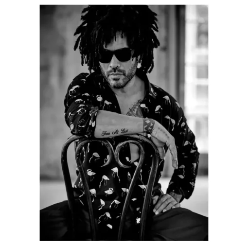 Lenny Kravitz Musician Printed on Canvas - Image 2
