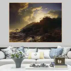 Sunset after a Storm on the Coast of Sicily by Andreas Achenbach