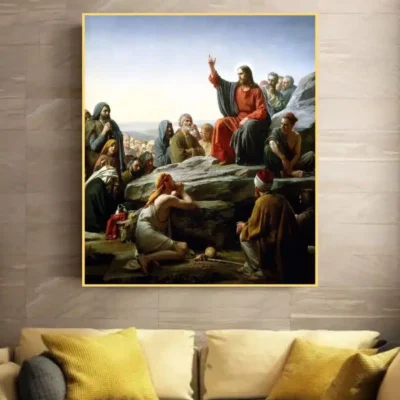The Sermon on the Mount by Carl Bloch Printed on Canvas