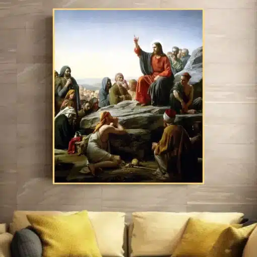 The Sermon on the Mount by Carl Bloch Printed on Canvas