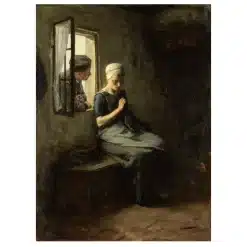 Vissersvrijage by Johannes Albert Neuhuys 1880