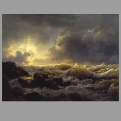 Clearing Up, Coast of Sicily by Andreas Achenbach 1847