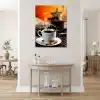 Cup of Hot Coffee Artwork Printed on Canvas