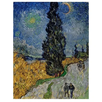 Road with Cypress and Star by Vincent van Gogh 1890