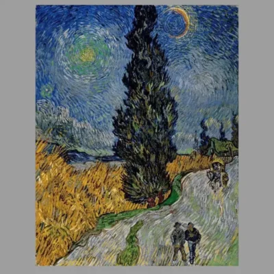 Road with Cypress and Star by Vincent van Gogh 1890