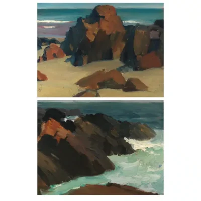 Rocks Paintings by Edward Hopper Printed on Canvas