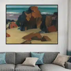 Rocks Paintings by Edward Hopper Printed on Canvas