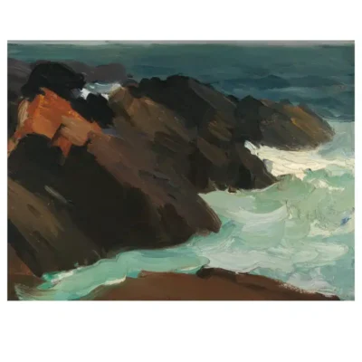 Rocks and Swirling Water by Edward Hopper