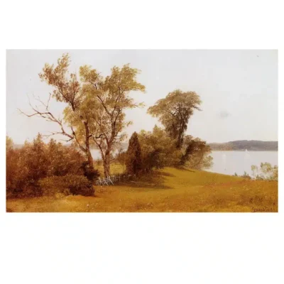 Sailboats on the Hudson at Irvington by Albert Bierstadt 1889