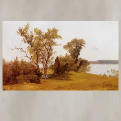 Sailboats on the Hudson at Irvington by Albert Bierstadt 1889