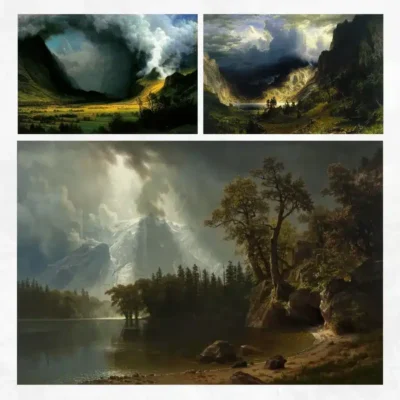 Storm in the Mountains by Albert Bierstadt Printed on Canvas