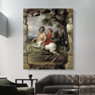 The Education of Achilles by Peter Paul Rubens Printed on Canvas