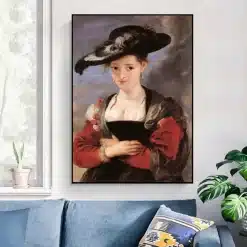 The Straw Hat by Peter Paul Rubens Printed on Canvas