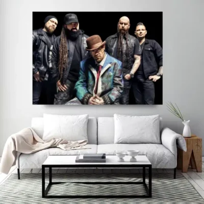 The Five Finger Death Punch Image Printed on Canvas