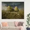 Haystacks, Autumn by Jean-François Millet Printed on Canvas