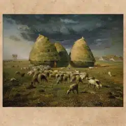 Haystacks Autumn by Jean-François Millet c.1874