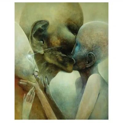 Untitled, The Kiss by Zdzisław Beksiński