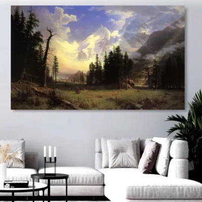 The Morteratsch Glacier by Albert Bierstadt Printed on Canvas