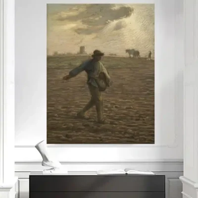 The Sower by Jean-François Millet Printed on Canvas