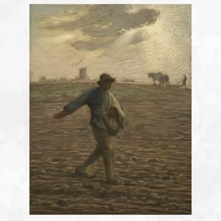 The Sower by Jean-François Millet Printed on Canvas