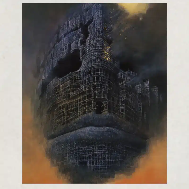 Untitled Artwork by Zdzisław Beksiński Printed on Canvas