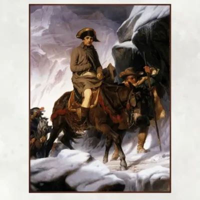 Bonaparte Crossing the Alps by Paul Delaroche Printed on Canvas