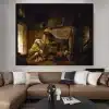 Italian Kitchen by Hubert Robert Printed on Canvas