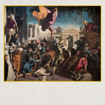 Miracle of the Slave by Tintoretto Printed on Canvas