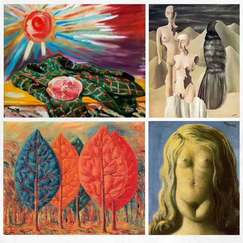 René Magritte Fun Paintings Printed on Canvas