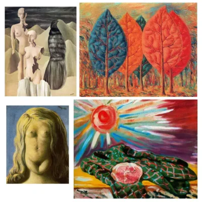 René Magritte Fun Paintings Printed on Canvas