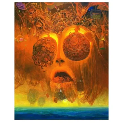Strange Creatures by Zdzisław Beksiński Printed on Canvas - Image 3