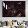 Studio of an Antiquities Restorer in Rome by Hubert Robert 1783 Printed on Canvas