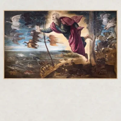 The Creation of the Animals by Tintoretto Printed on Canvas