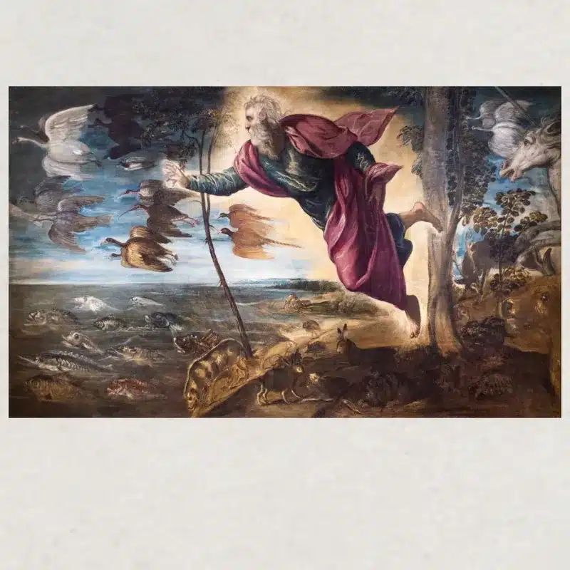 The Creation of the Animals by Tintoretto Printed on Canvas
