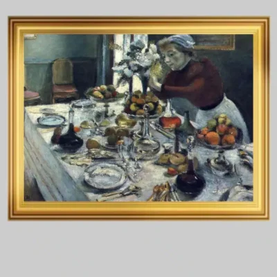 The Dinner Table by Henri Matisse Printed on Canvas