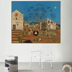 The Farm by Joan Miró Printed on Canvas