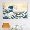 The Great Wave off Kanagawa by Hokusai Printed on Canvas