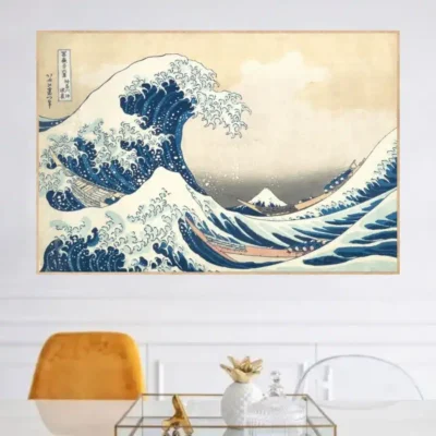 The Great Wave off Kanagawa by Hokusai Printed on Canvas
