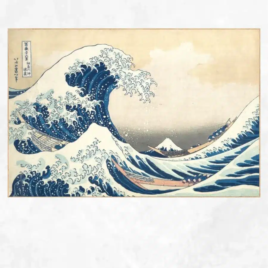 The Great Wave off Kanagawa by Hokusai Printed on Canvas