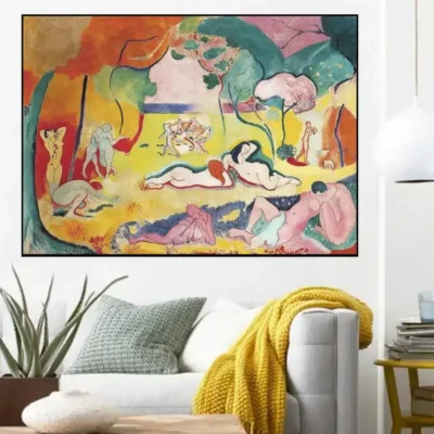 The Happiness of Living by Henri Matisse Printed on Canvas