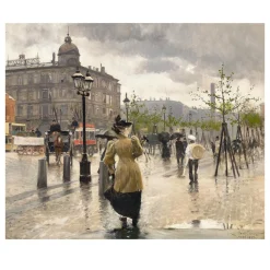 A View Along the Street Vesterbrogade in Copenhagen by Paul Gustav Fischer